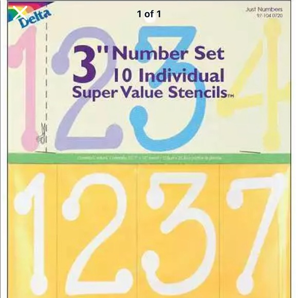 Delta Creative 3 Inch Number Set - Picture 2 of 4